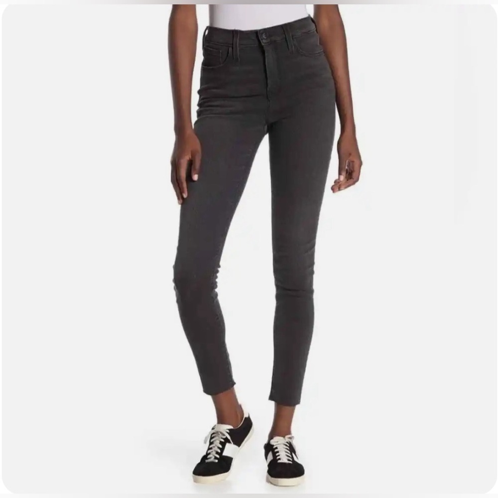 MADEWELL WASHED BLACK 9” MID RISE SKINNY JEANS L9935 SIZE 31
